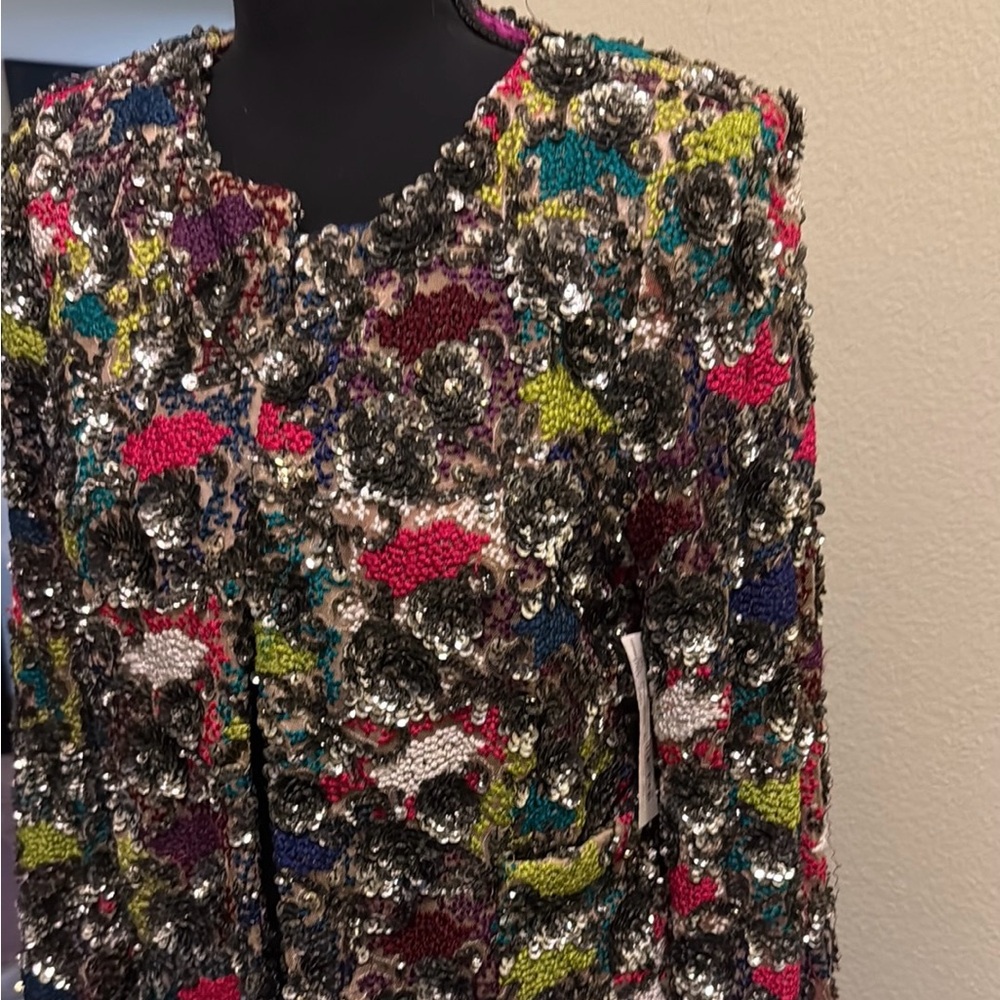 Alice + Olivia Vibrant Sequin Blazer - Picture 2 of 8